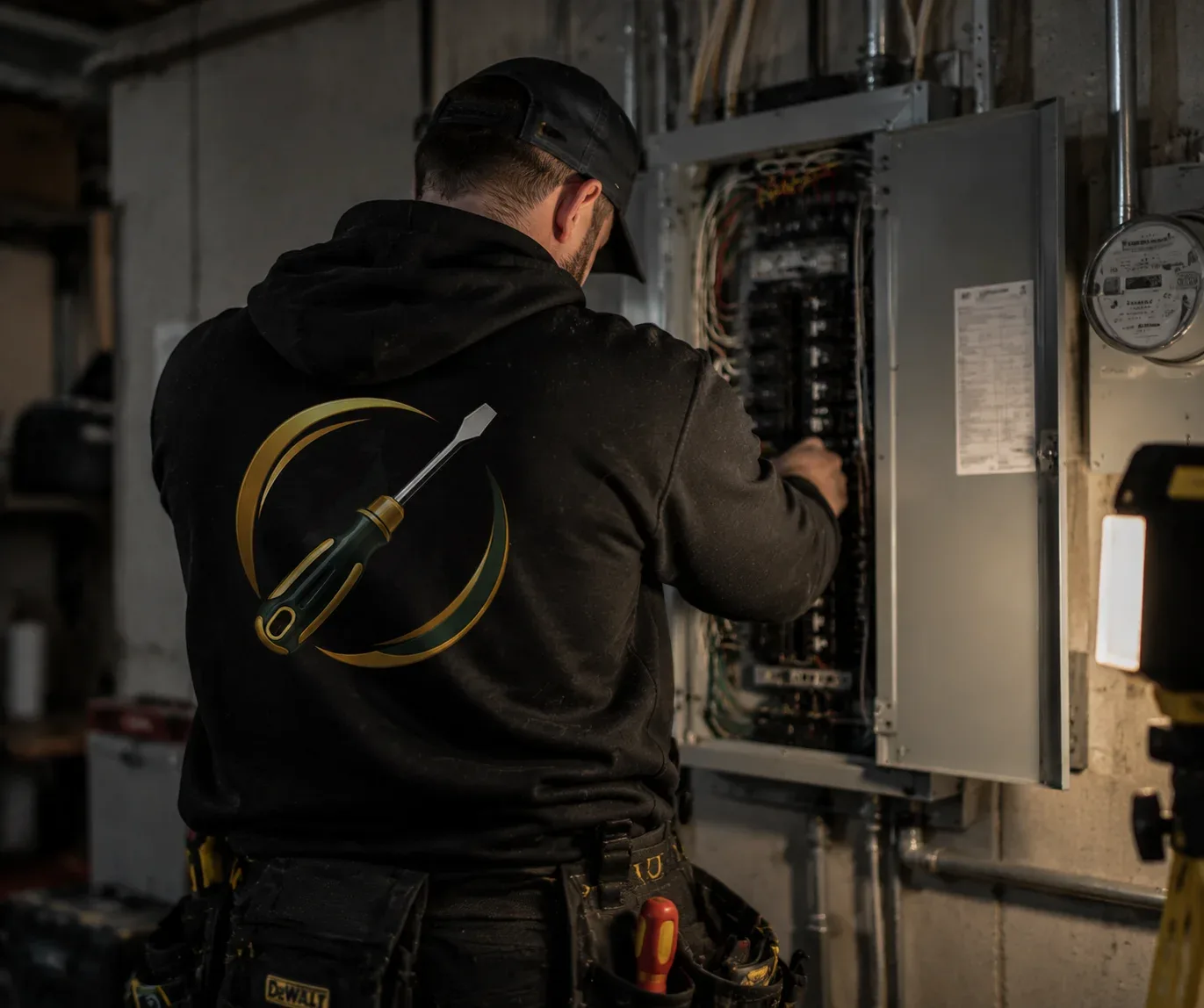 Licensed electrician working in Burlington